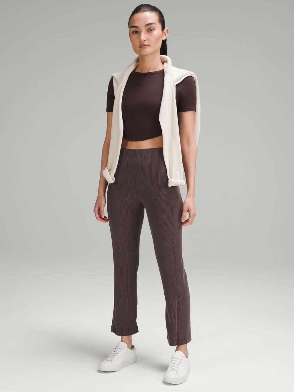 Lululemon Rib softstreme Knit crop pant- Brown